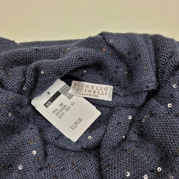 Brunello Cucinelli Women's Blue Sequin Sweater NWT - Picture 8 of 8